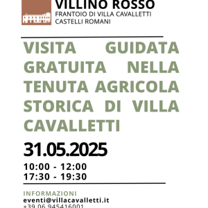 Visita Guidata Gratuita nella Tenuta Agricola Storica di Villa Cavalletti (31 Maggio)