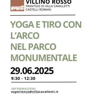 Yoga e Tiro con l'Arco presso il Parco Monumentale di Villa Cavalletti